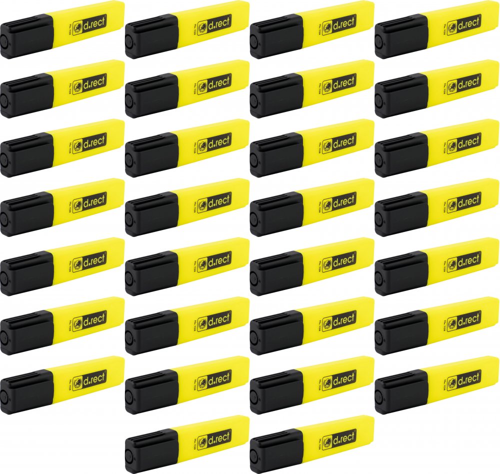 60x Zakreślacz D.Rect, 1128, ścięta, żółty