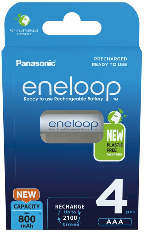Akumulator Panasonic Eneloop, AAA, 800mAh, 4 sztuki