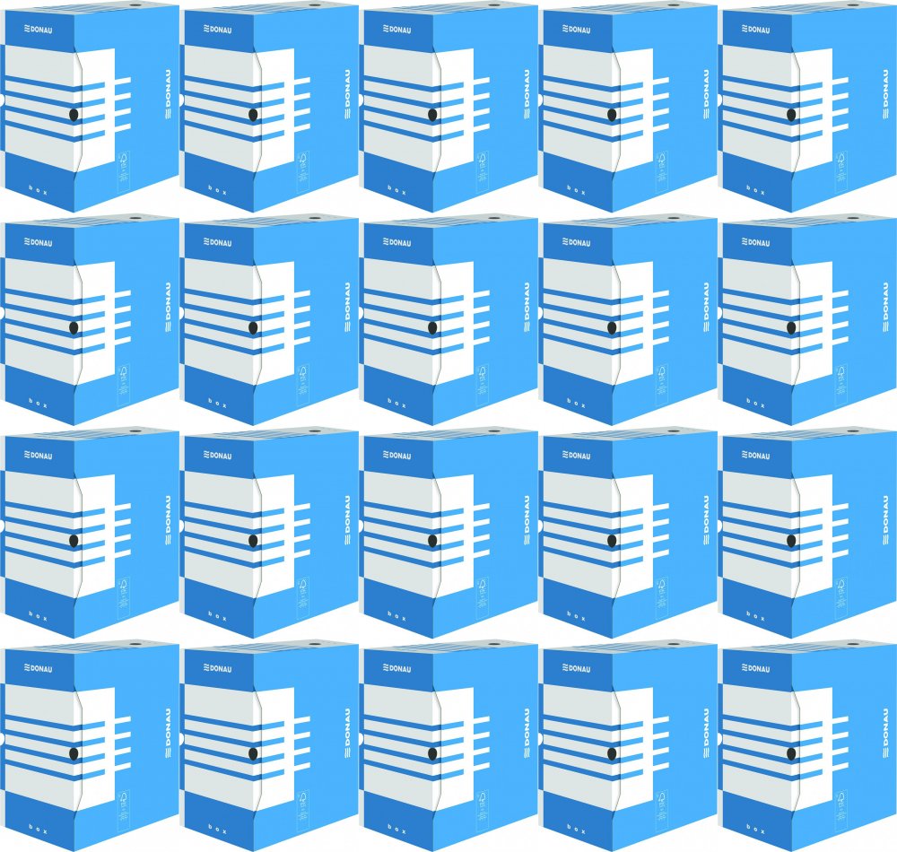 20x Pudło archiwizacyjne Donau, A4, 200mm, niebieski