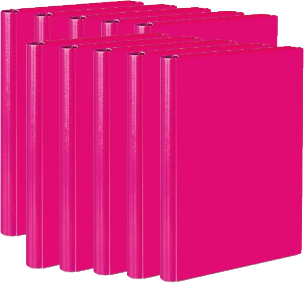10x Teczka na rzep Vaupe Caribic, skrzydłowa, A4, 40mm, różowy