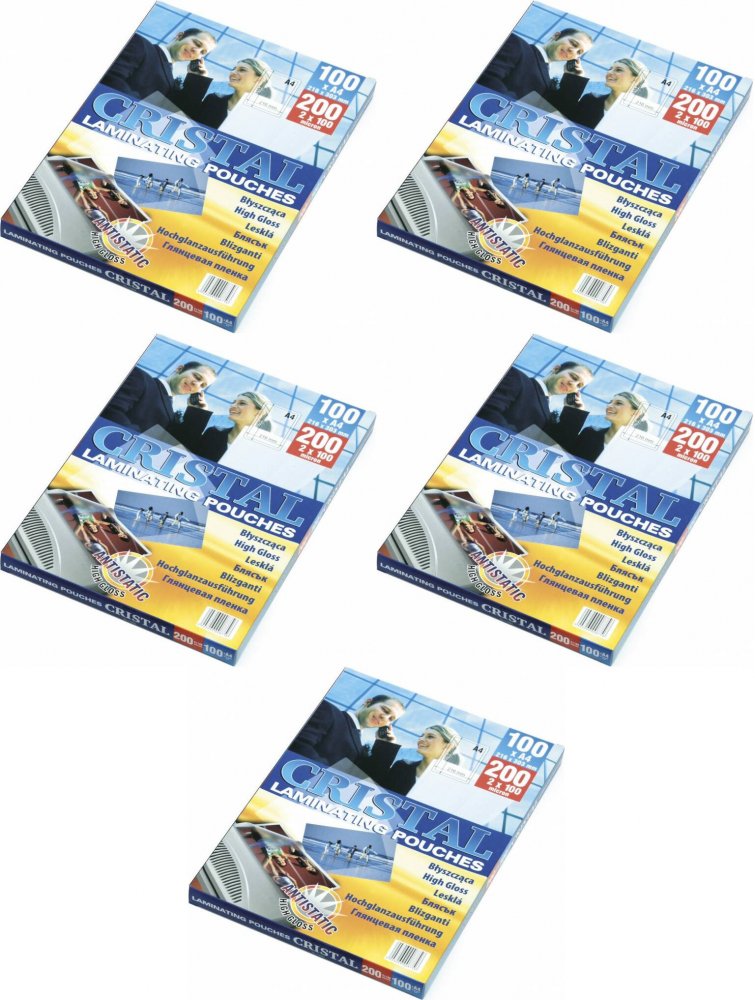 5x Folia do laminowania Argo, 216x303mm, A4, 2x100 μm, antystatyczna, 100 sztuk