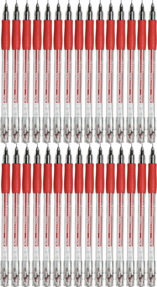 30x Długopis żelowy Rystor, Fun Gel G-032, 0.5mm, czerwony