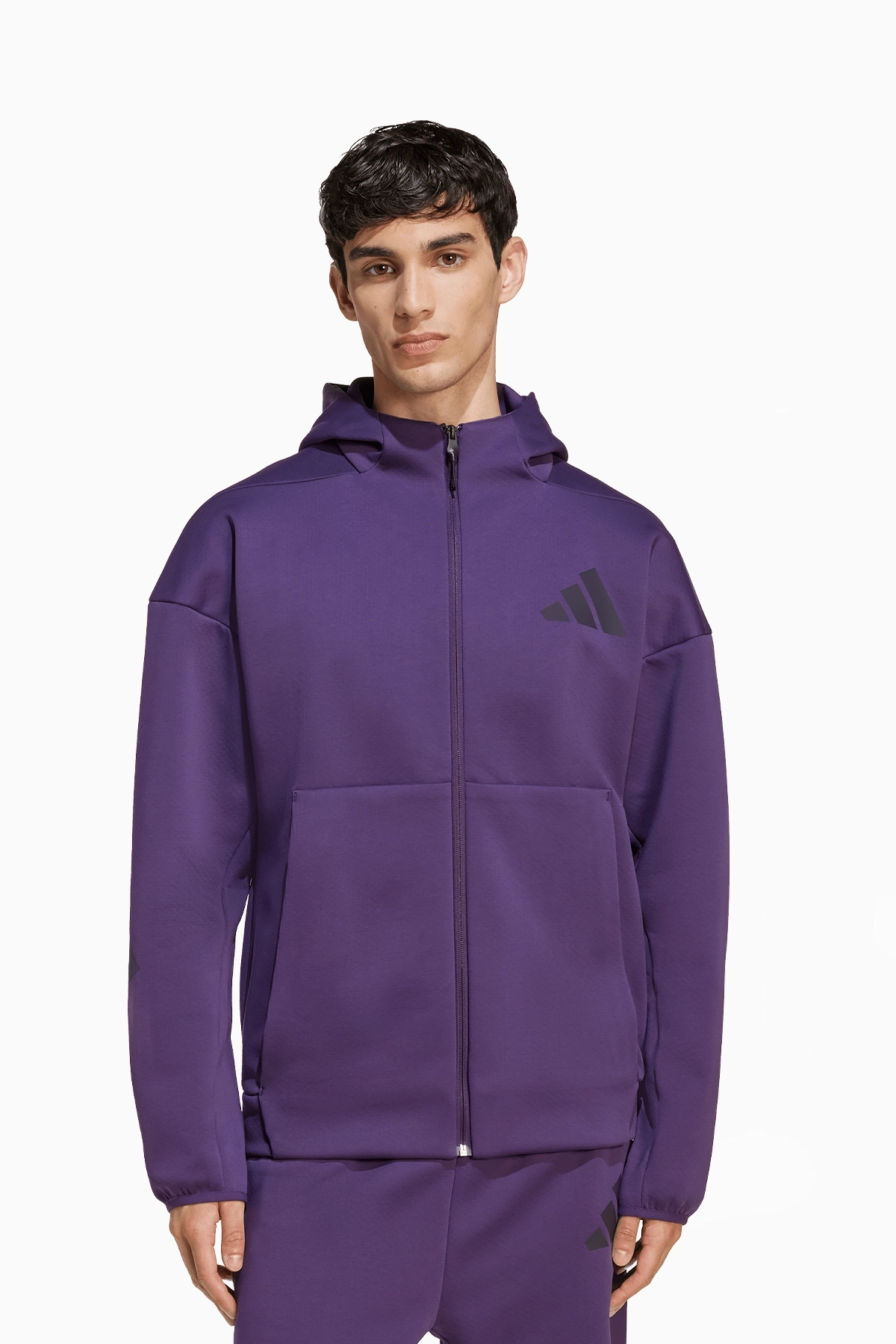 Bluza z kapturem adidas Z.N.E. Full-Zip - Fioletowy