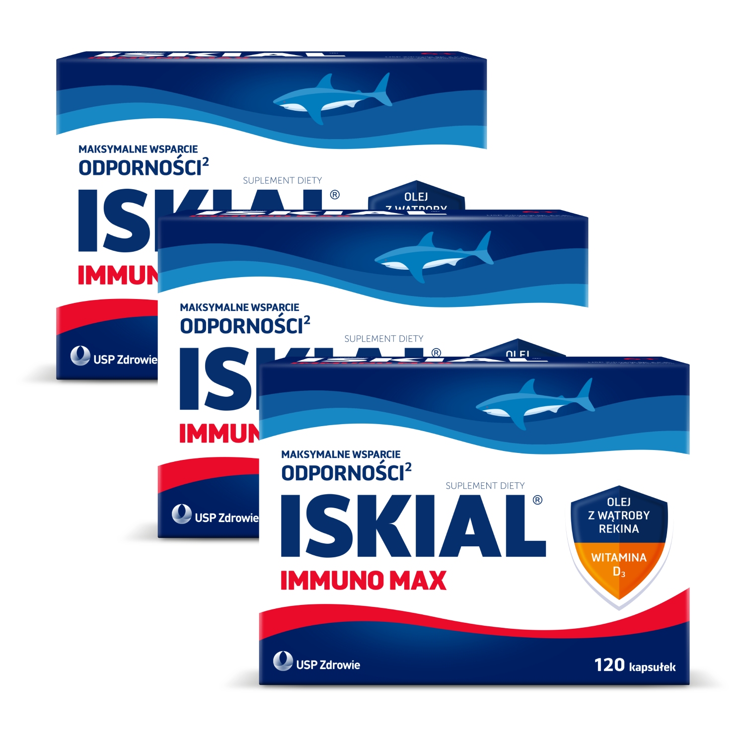 Zestaw: 3 x iskial max, 120 kapsułek