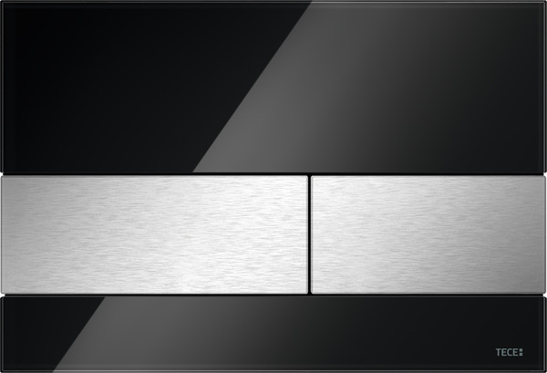 Tece Square przycisk spłukujący do WC szkło czarne / stal 9.240.806 - Wysyłka w 24h