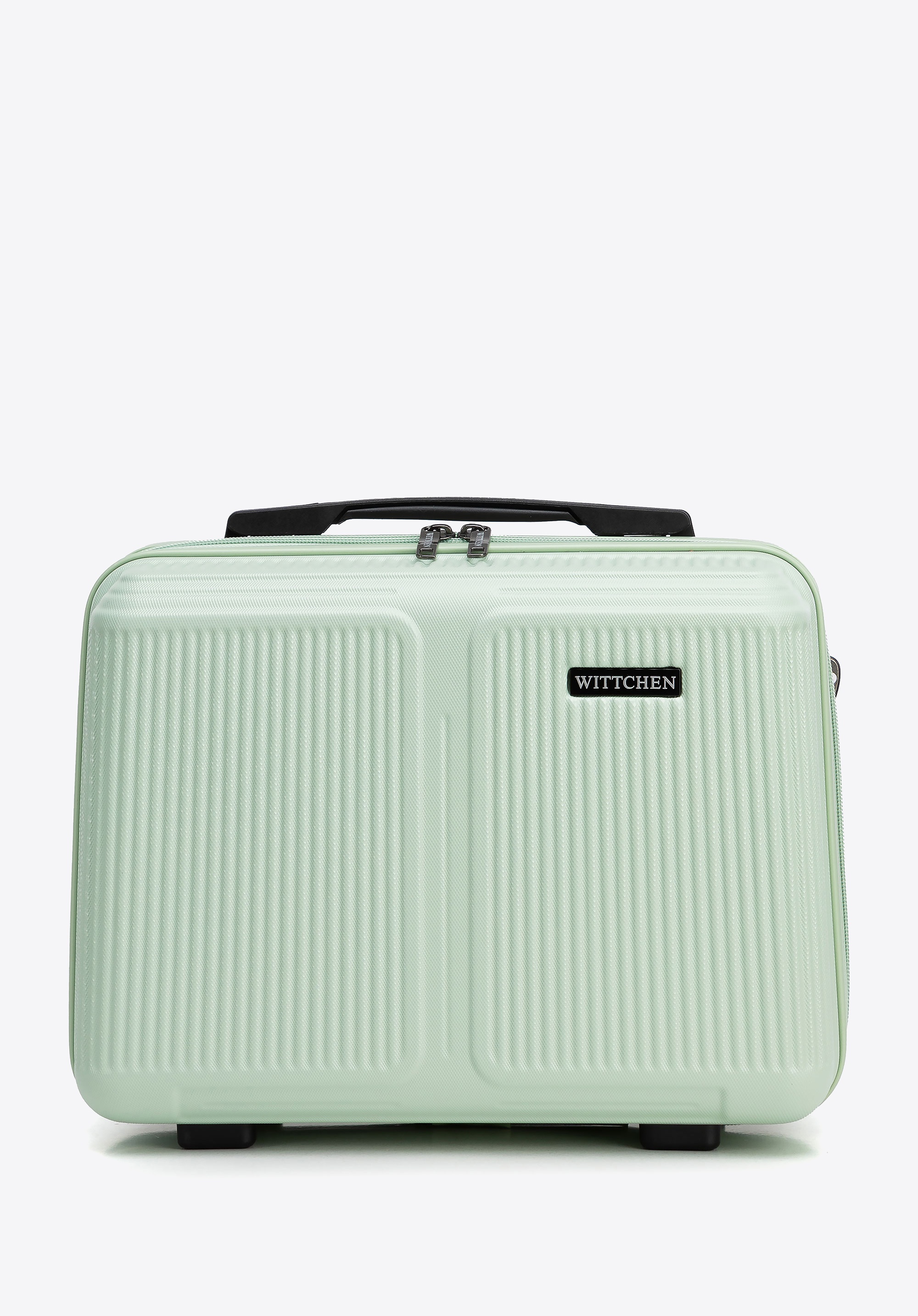 Kosmetyczka z ABS-u w drobne paski miętowa