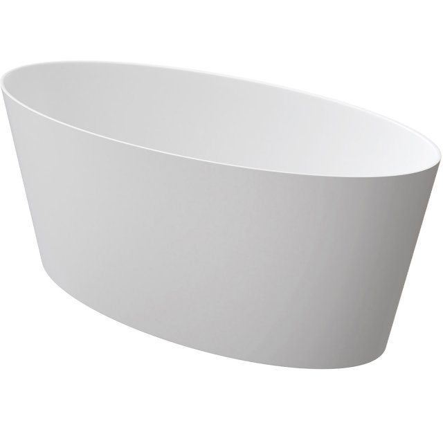 OMNIRES Wanna wolnostojąca ROMA M+ 159x72 owalna biały mat ROMA159BM