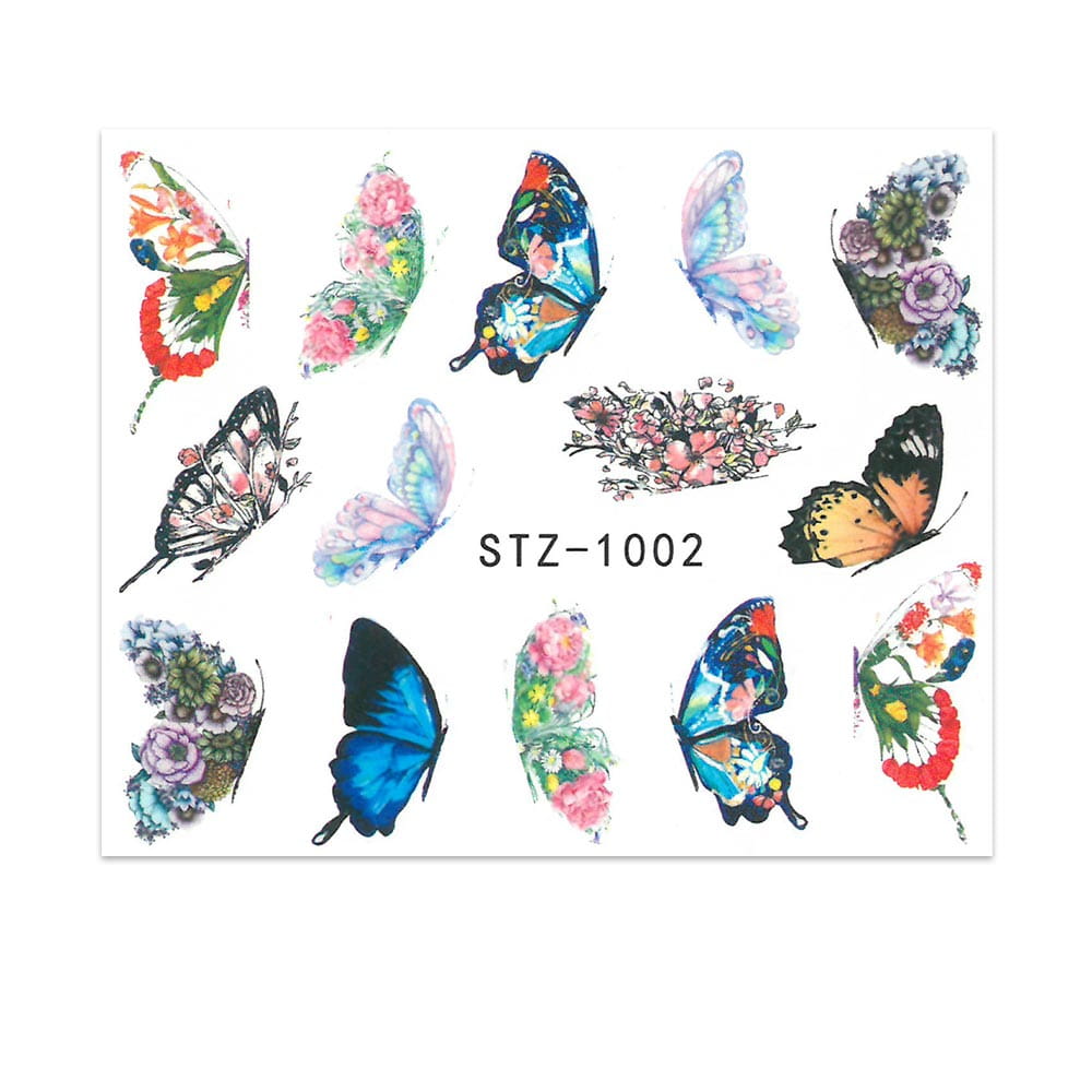 Naklejki wodne do paznokci motyle STZ-1002