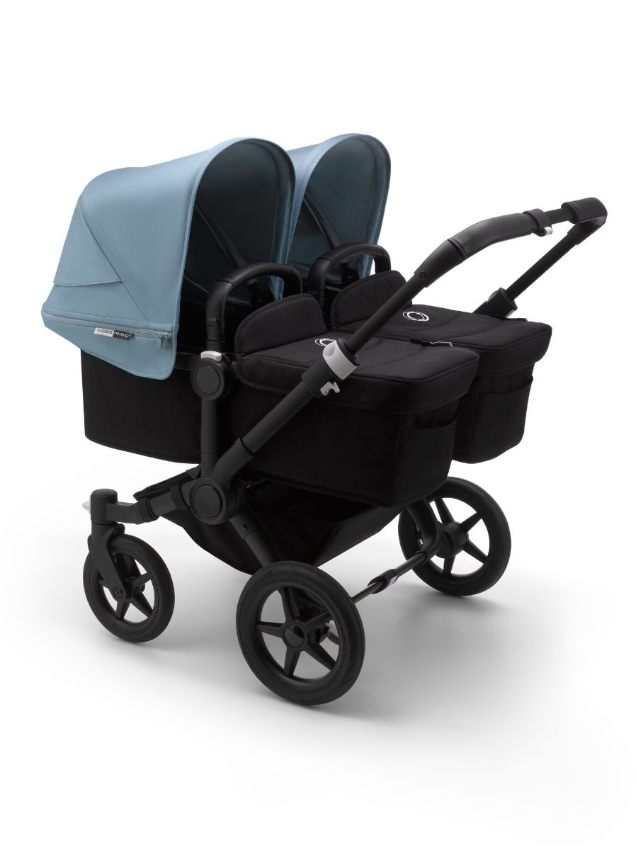 Bugaboo, Donkey3 Twin - wózek głęboko-spacerowy dla bliźniąt-Black-Black-Vapor Blue