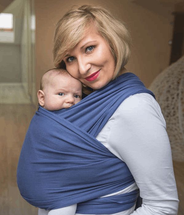 LennyLamb Chusta elastyczna do noszenia dziecka 0-12 mies.-Lapis Lazuli