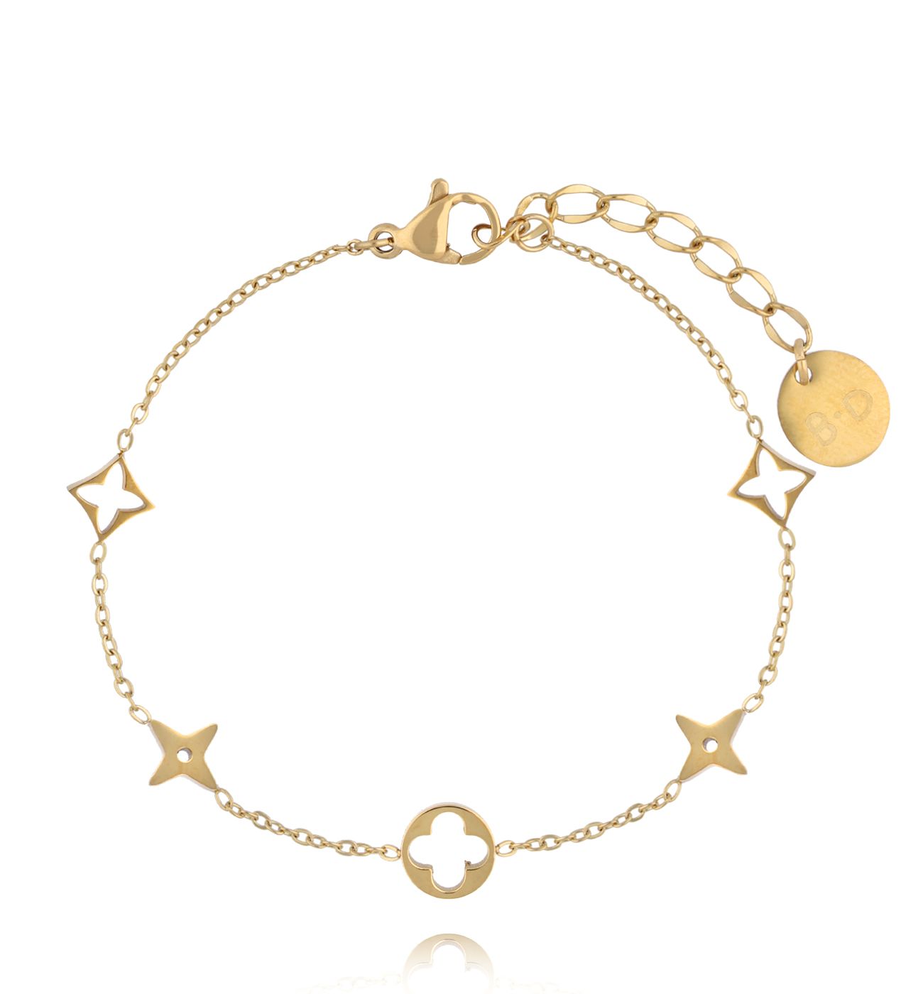 Bransoletka z koniczynkami złota BSY0241