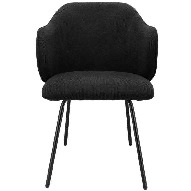 Krzesło JUMI z sztruksu tapicerowane welurowe do salonu i jadalni 1 szt.