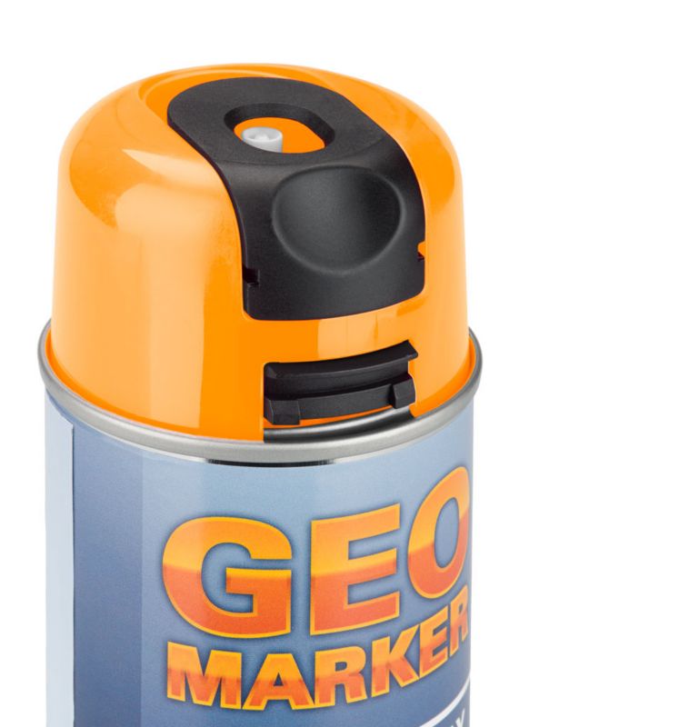 12 x Farba ekologiczna geo-Marker do znakowania, fluorescencyjna, z blokadą zaworu, kolor pomarańczowy (500 ml) 1 kpl.
