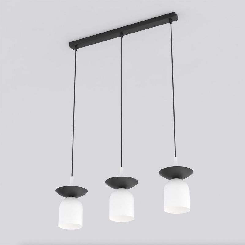 Lampa wisząca Emibig EGO czarno-biała 3xE14x15W IP20 wym:120x60x11cm - 1 szt.