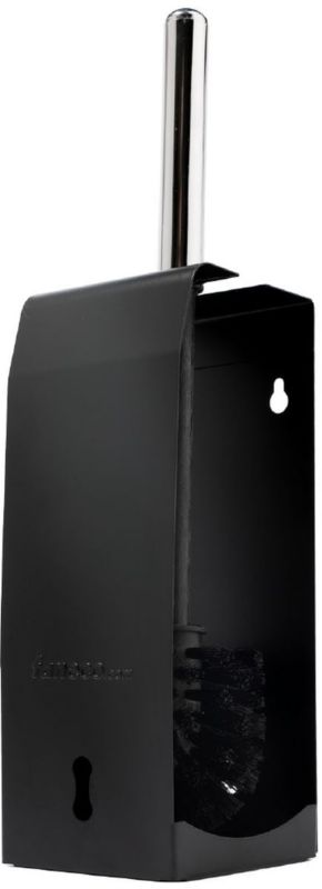 Szczotka toaletowa Faneco Hit czarna montaż naścienny, stal nierdzewna, 1 szt.