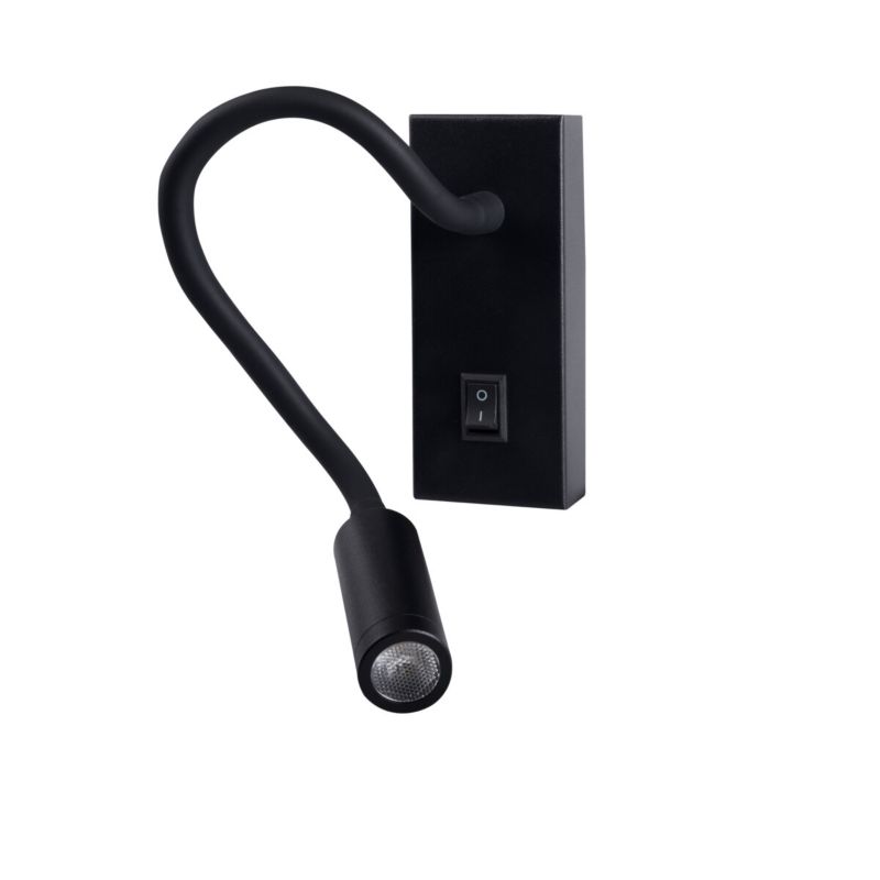 Oprawa ścienna LED LightLogic LL BARI LED LAMP B 30573 czarna włącznik ruchoma łóżko do czytania 1 szt.
