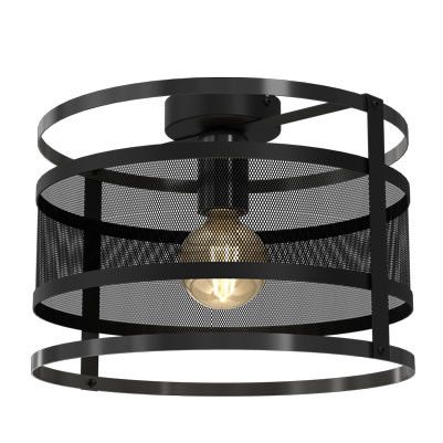 Lampa sufitowa Luminex Rim czarny mat wym: 23 x 30 x 30 cm 1xE27 x 15W 1 szt.