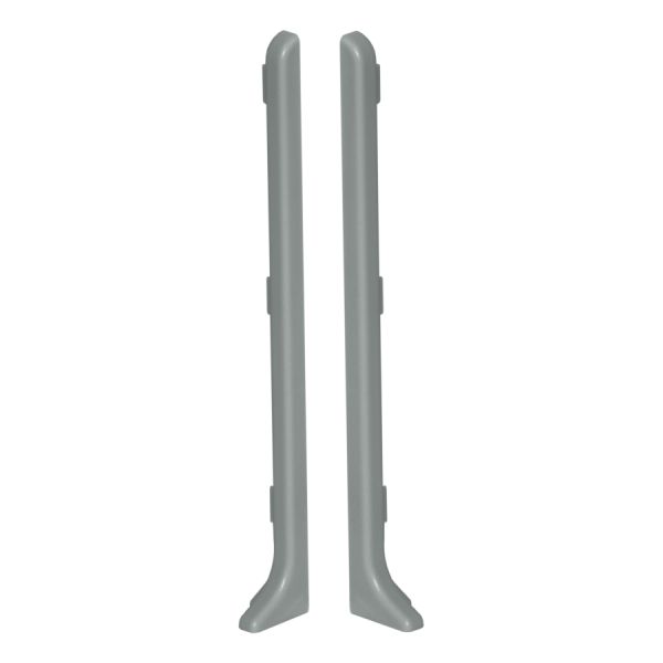 Zaślepka do listwy Cezar aluminiowej platyna elektro poler szczotkowany 10x100x0,5mm PVC 1 kpl.