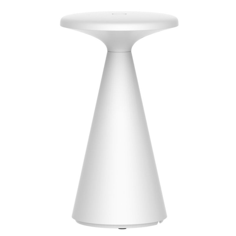 Lampka stołowa Polux Paros biała LED 1.8W 2700K 160lm akumulator IP44 wym: 20.3 x 11.5 x 11.5 cm tworzywo sztuczne - 1 szt.