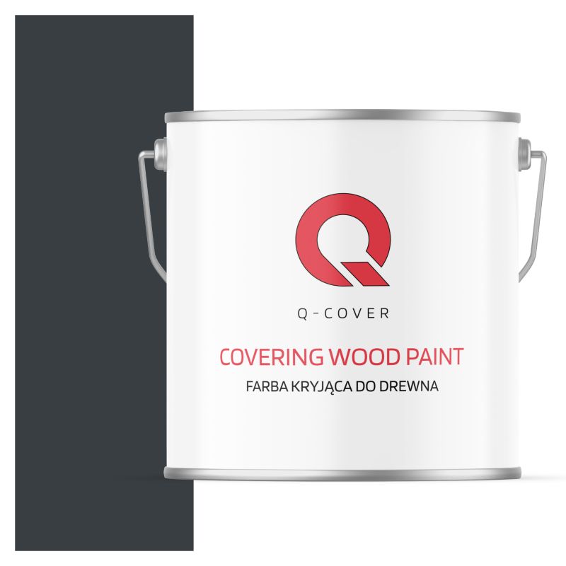 Farba Kryjąca do Drewna Q-Cover Antracyt RAL7016 Satyna 5L