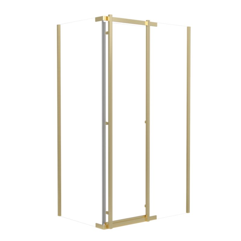 Kabina prysznicowa Durasan Titanium Open Złoto szczotkowane 100x80x200 prostokątna, 6 mm, easy clean 1 szt.