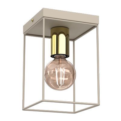 Lampa sufitowa wisząca Luminex Homen 3368 kremowo-złoty połysk nowoczesna 1xE27 x 15W 1 szt.