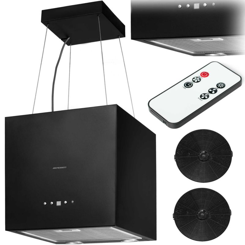 Okap wyspowy kuchenny Berdsen 40cm czarny 1szt.