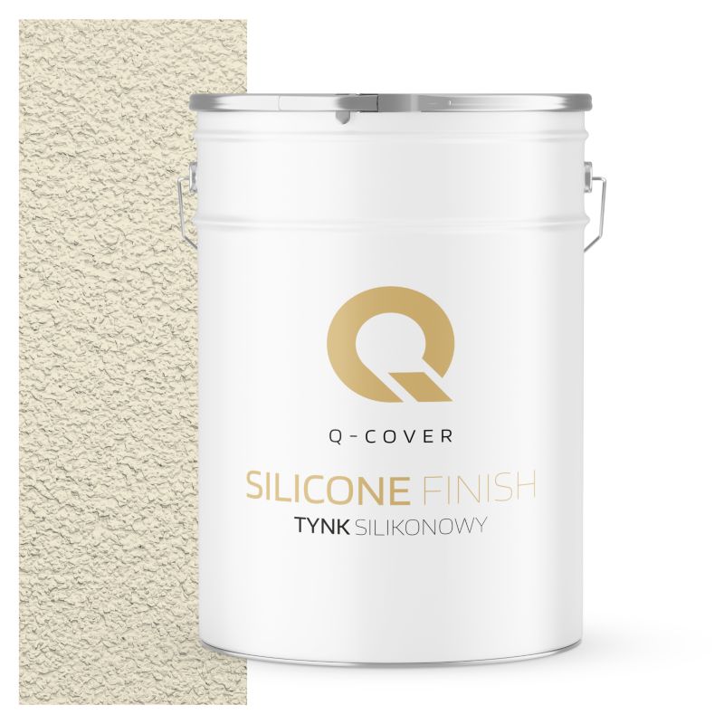 Tynk Silikonowy Elewacyjny Baranek 1.00mm Q-Cover Biel złamana w żółty F641 25KG