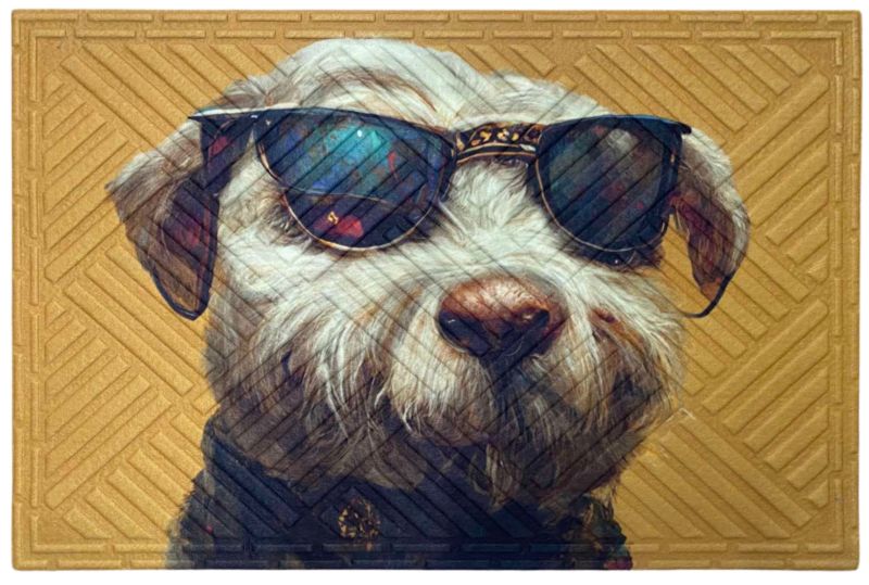 Wycieraczka materiałowa pies w okularach Direct Home & Garden 45x75 cm 1 szt.