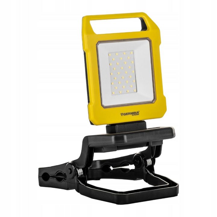 Lampa robocza LED Germina z klipsem 10W naświetlacz akumulatorowy 1szt.