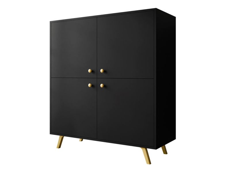 Komoda MIRJAN 24 Siena 4D czarny 1 szt.