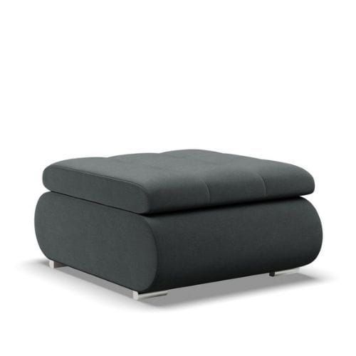 Pufa TYLETEGOTU otwierana BOSCO velvet ciemny szary 1 szt