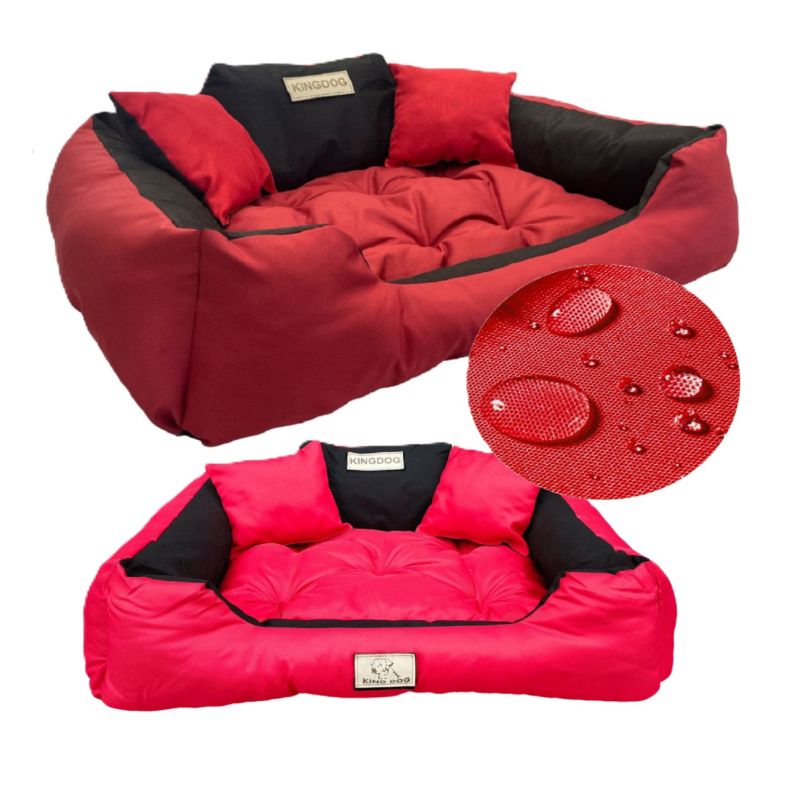 Legowisko dla psa kojec Aio Factory KINGDOG personalizowane wodoodporne czerwone 55x45 cm 1szt