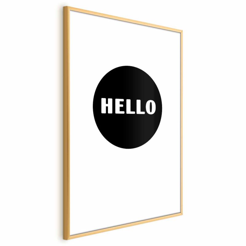 Plakat Artgeist Na dzień dobry 40x60 cm z ramą złotą 1 szt