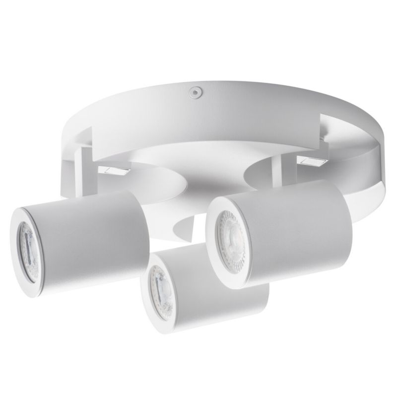 Lampa sufitowa LightLogic LL PORI EL-3O W 30558 spot okrągła potrójna regulacja kąta biała 1 szt.