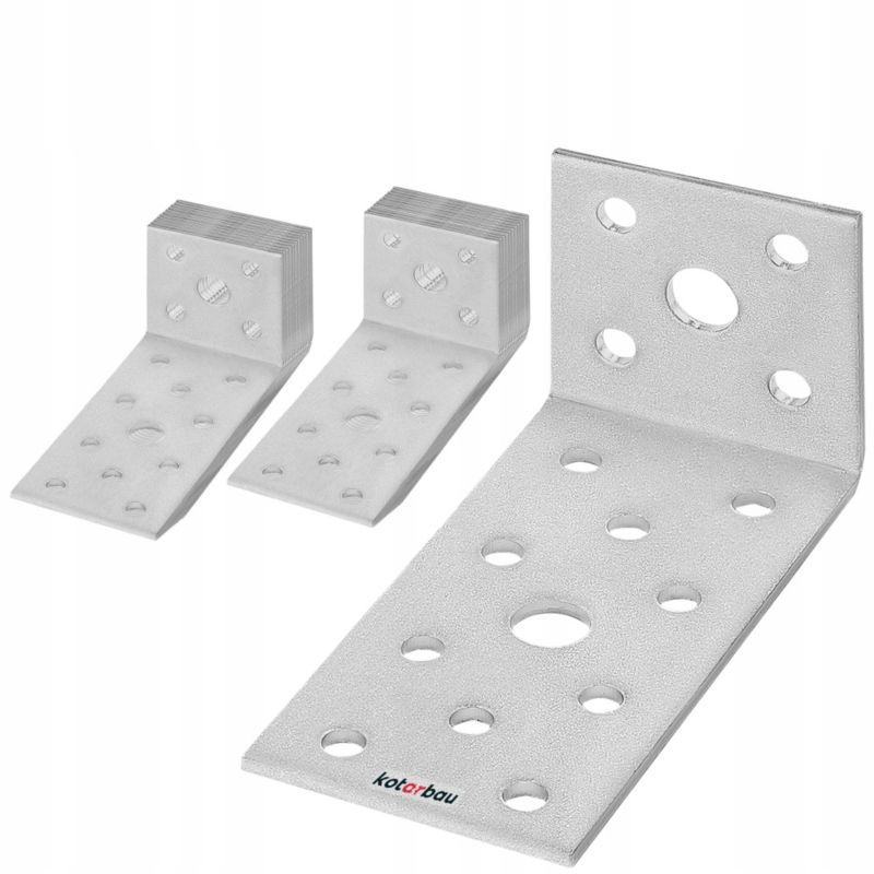 Kątownik łącznik KOTARBAU ciesielski 40x80x40 mm mm budowlany 25 szt.