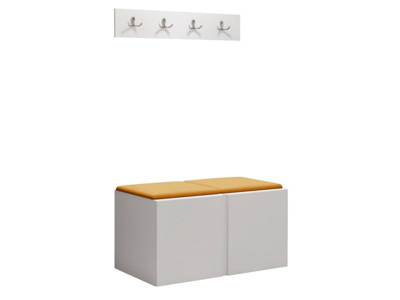 Garderoba MIRJAN 24 Orion VI biały + żółty 1 kpl.