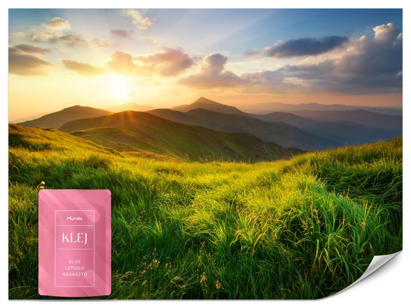 Fototapeta Muralo Zachód Słońca w Górach 450x315 cm 1szt.