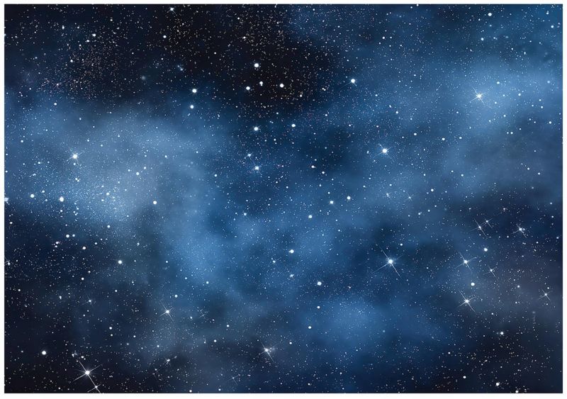 Fototapeta WALLARENA Dla Dzieci Na Flizelinie Kosmos Niebo Gwiazdy Niebieski 350x250 cm 16060VX7 1 szt.