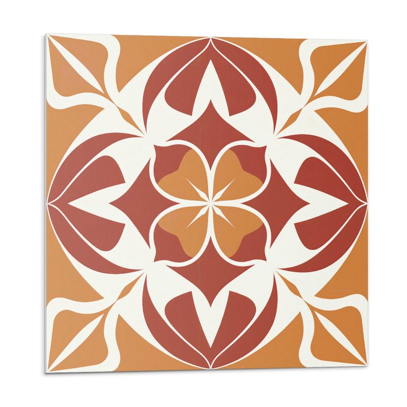 Kafelki samoprzylepne Wallfluent 50x50 cm Symetryczne kompozycje roślinne 4 szt.