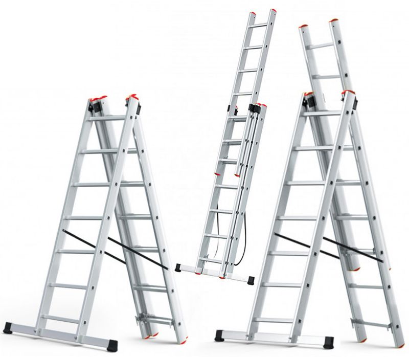 Drabina HIGHER aluminiowa wielofunkcyjna 3x6 na schody 1 szt.