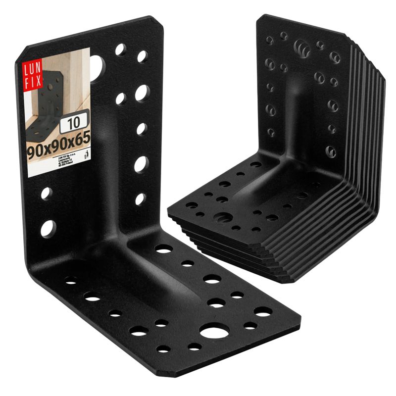 Kątownik ciesielski Lun Fix czarny 90x90x65x2,5 10szt.