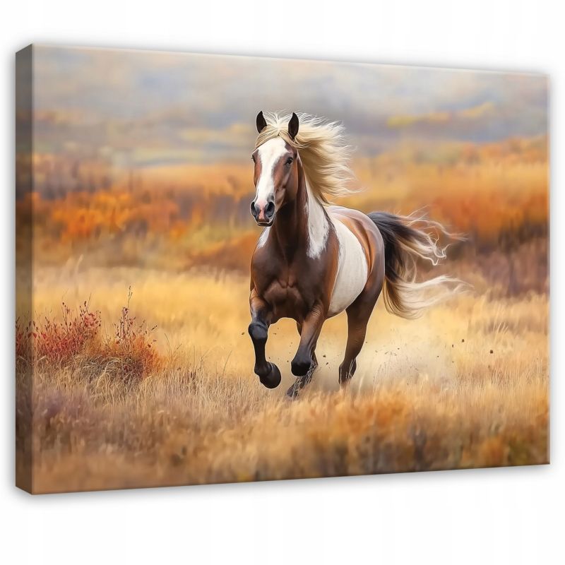 Obraz Koń Zwierzęta Na Płótnie Canvas WALLARENA 100x70 cm Dekoracja Do Sypialni Salonu Kuchni 1 szt.