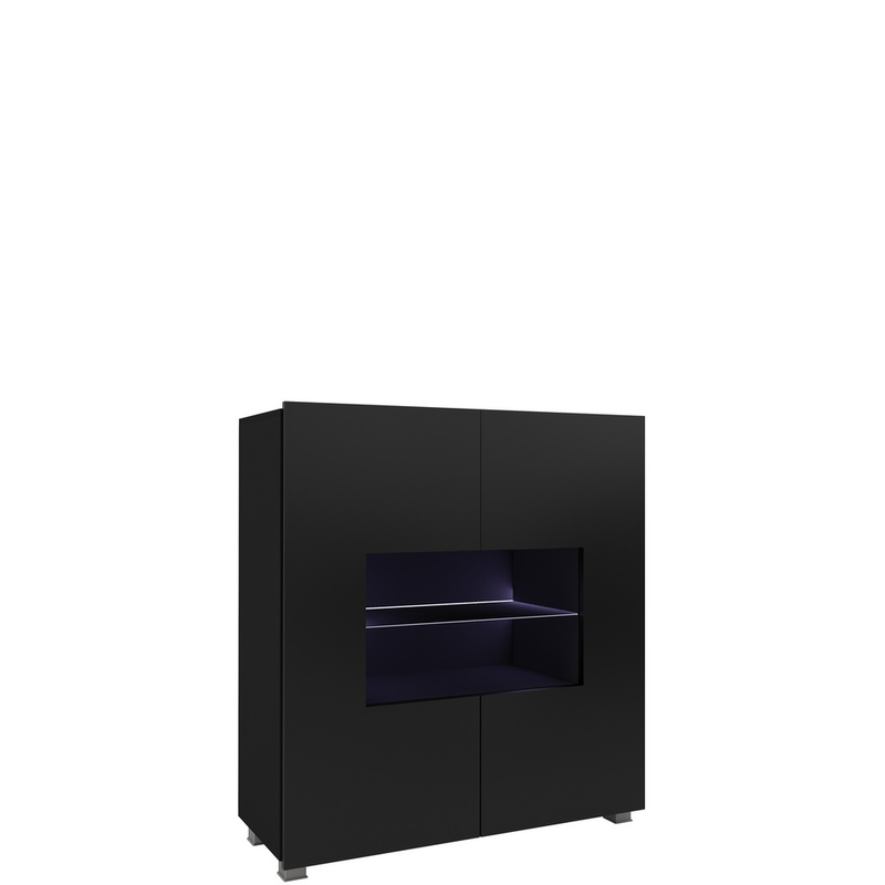 Nowoczesna komoda do salonu 100 cm czarny połysk MODERN