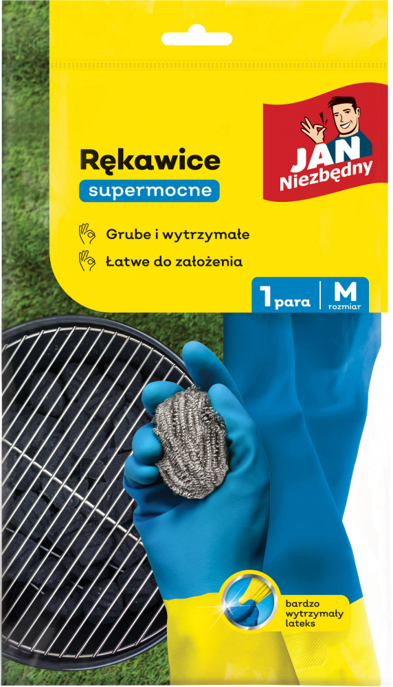 Rękawice supermocne Jan Niezbędny, rozmiar M, 1 para, mix kolorów