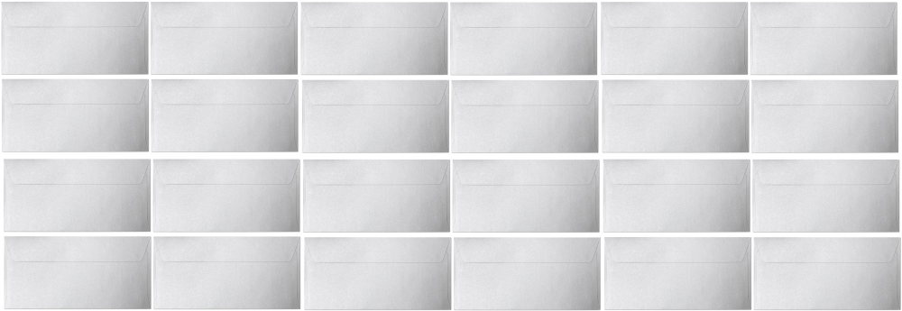 5x Koperta ozdobna Galeria Papieru Millenium, DL, 120g/m2, 10 sztuk, biały