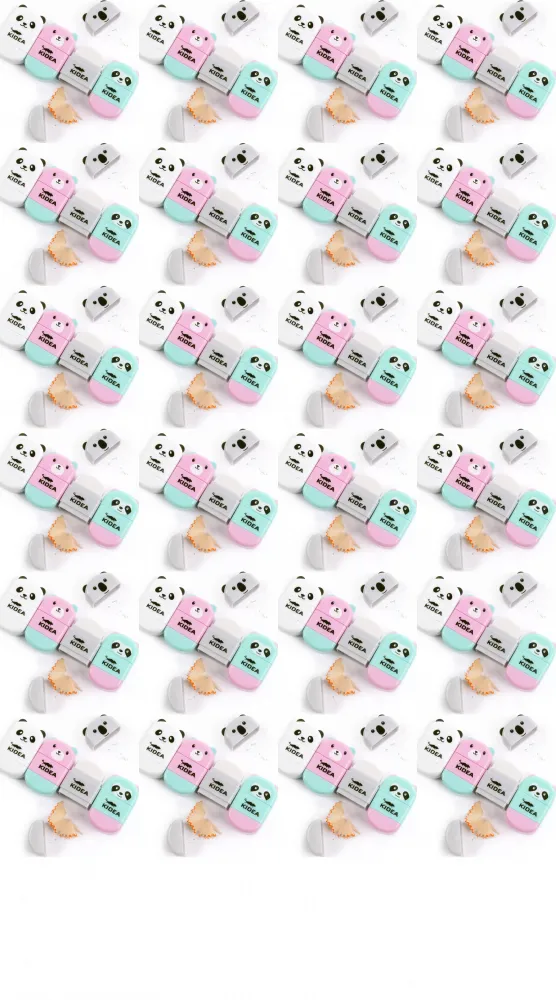 24x Temperówka z gumką Kidea Misie D, mix kolorów