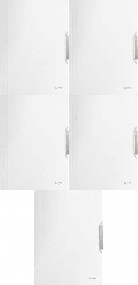 5x Teczka plastikowa z gumką Leitz Style, A4, 15mm, biały