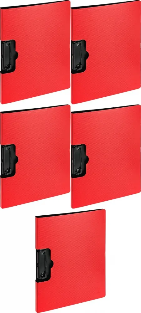 5x Clipboard Grand NOTOdesk GR-2205, z okładką, klip po dłuższym boku, czerwony