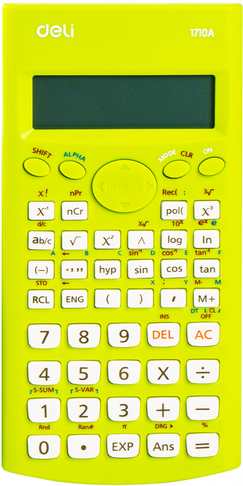 Kalkulator naukowy Deli E1710A, 12 cyfr, 240 funkcji, zielony